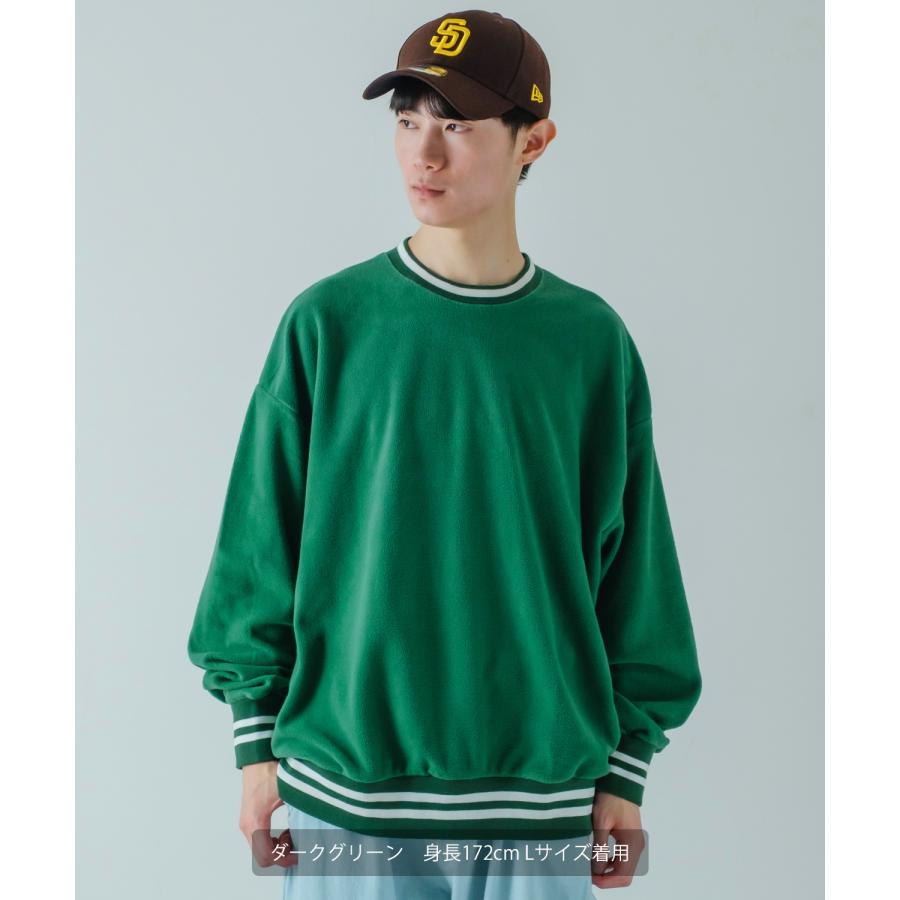 トレーナー メンズ フリース ラインリブ クルーネック プルオーバーシャツ オーバーサイズ ゆったり 大きいサイズ ストリート 韓国ファッション | improves | 07