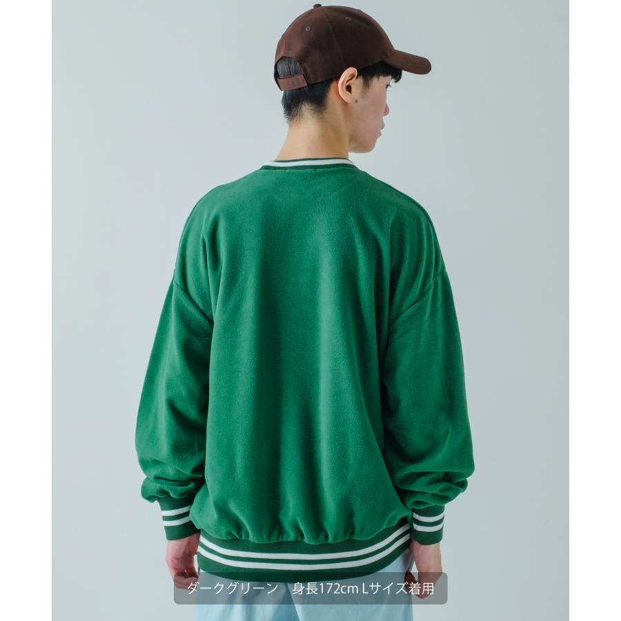 トレーナー メンズ フリース ラインリブ クルーネック プルオーバーシャツ オーバーサイズ ゆったり 大きいサイズ ストリート 韓国ファッション | improves | 09