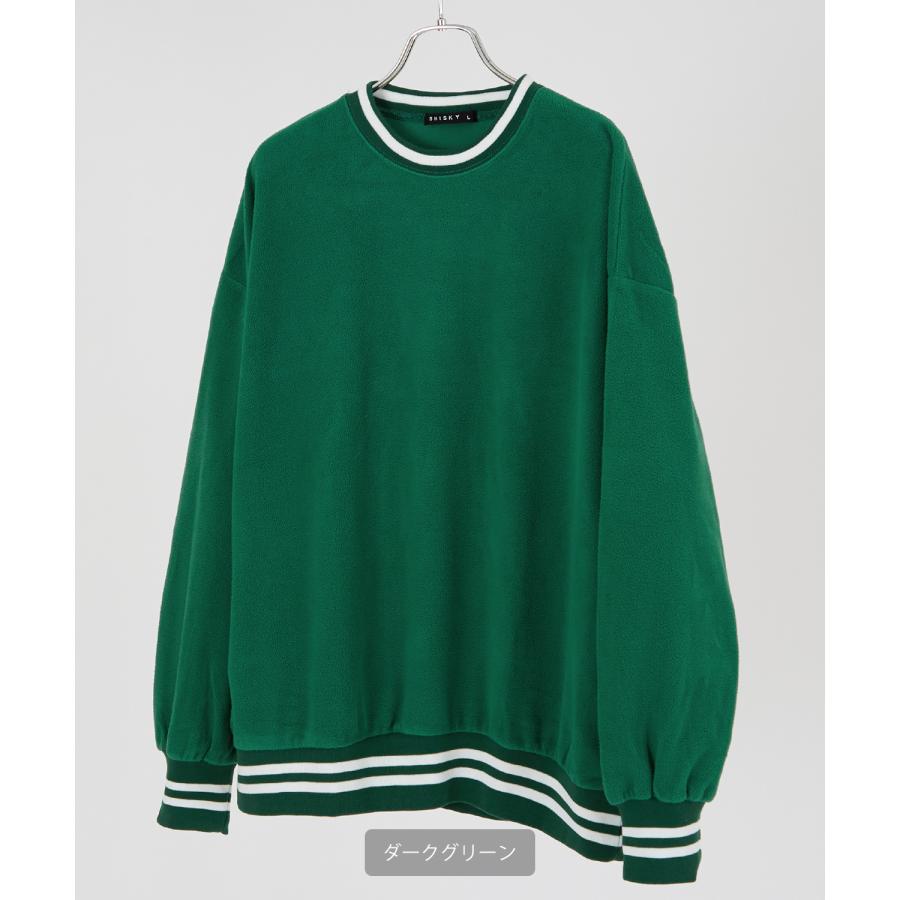 トレーナー メンズ フリース ラインリブ クルーネック プルオーバーシャツ オーバーサイズ ゆったり 大きいサイズ ストリート 韓国ファッション | improves | 13