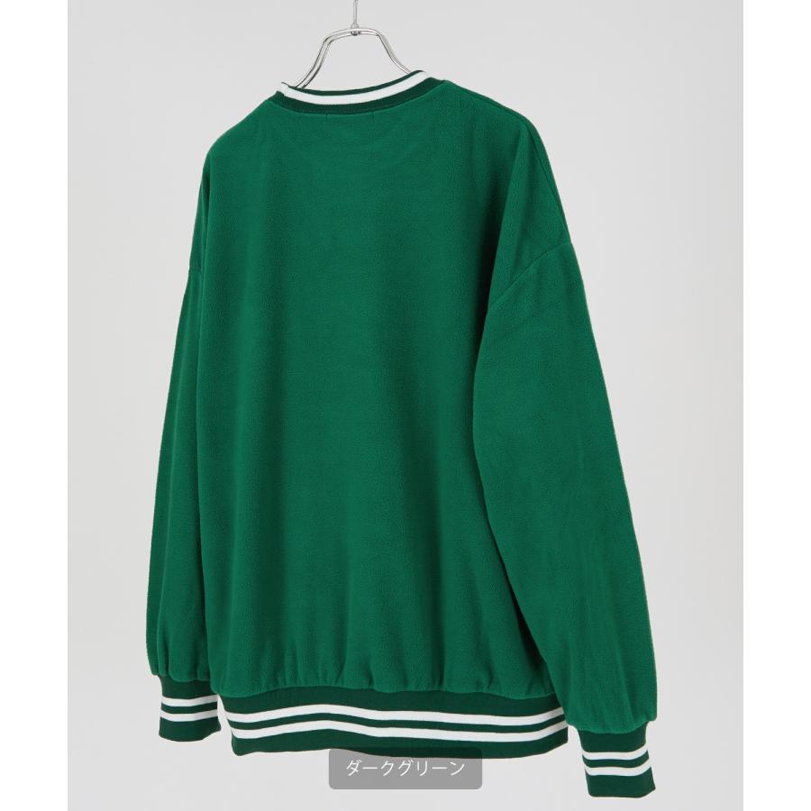 トレーナー メンズ フリース ラインリブ クルーネック プルオーバーシャツ オーバーサイズ ゆったり 大きいサイズ ストリート 韓国ファッション | improves | 14