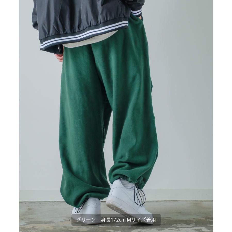 リブパンツ メンズ マイクロフリース バルーンシルエット イージーパンツ ボトムス オーバーサイズ ゆったり 大きいサイズ ストリート 韓国 | improves | 16
