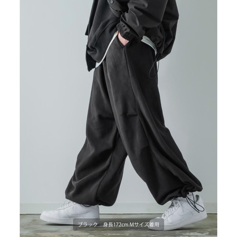 リブパンツ メンズ マイクロフリース バルーンシルエット イージーパンツ ボトムス オーバーサイズ ゆったり 大きいサイズ ストリート 韓国 | improves | 19
