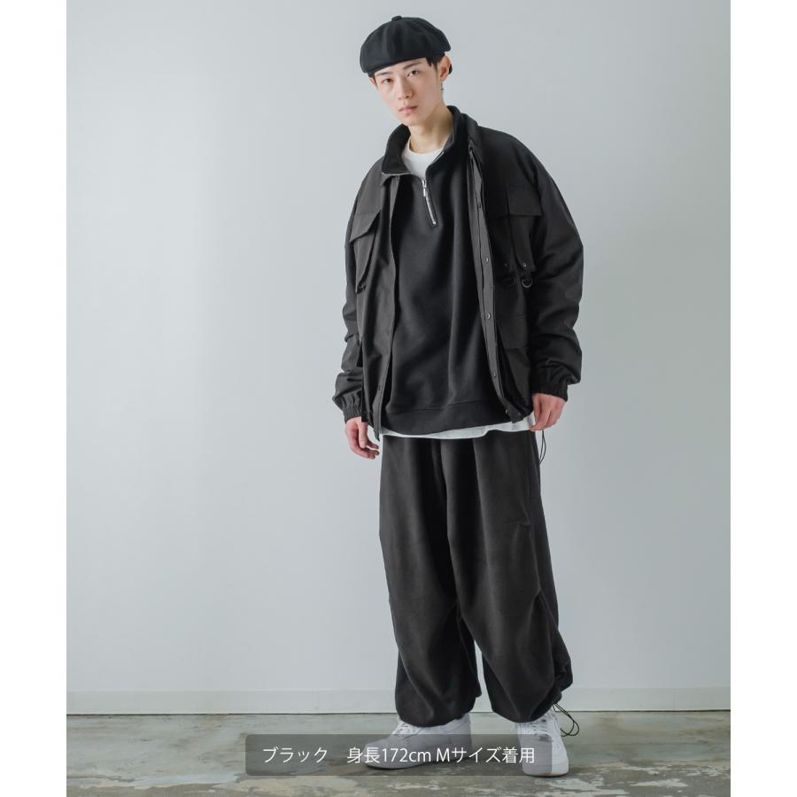 リブパンツ メンズ マイクロフリース バルーンシルエット イージーパンツ ボトムス オーバーサイズ ゆったり 大きいサイズ ストリート 韓国 | improves | 20