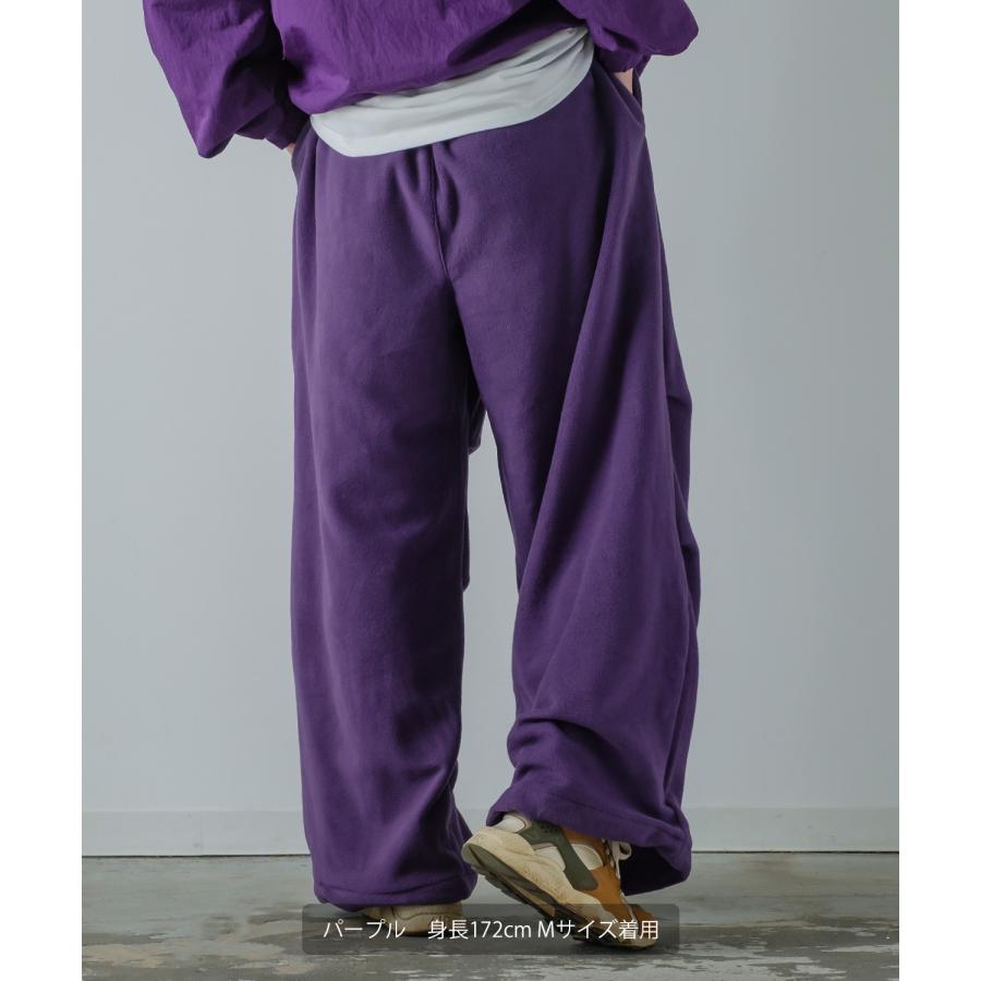 リブパンツ メンズ マイクロフリース バルーンシルエット イージーパンツ ボトムス オーバーサイズ ゆったり 大きいサイズ ストリート 韓国 | improves | 22