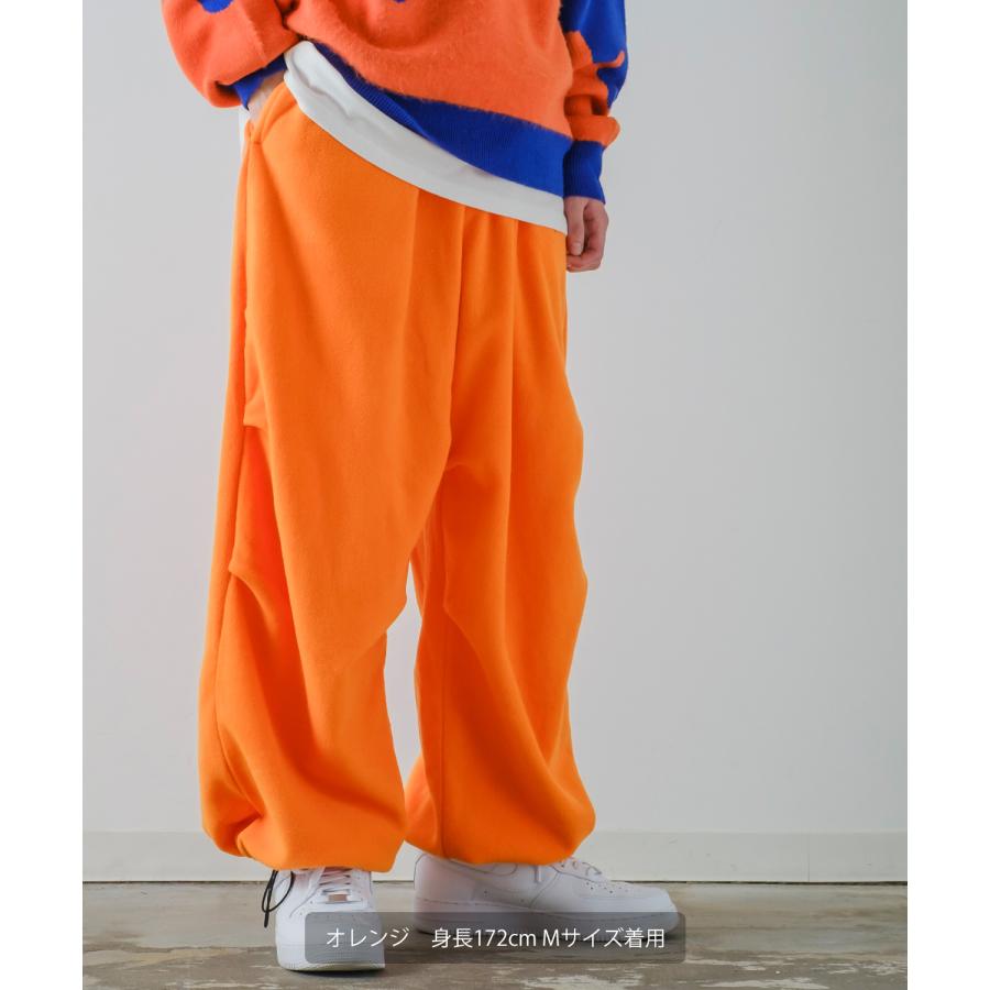 リブパンツ メンズ マイクロフリース バルーンシルエット イージーパンツ ボトムス オーバーサイズ ゆったり 大きいサイズ ストリート 韓国 | improves | 06