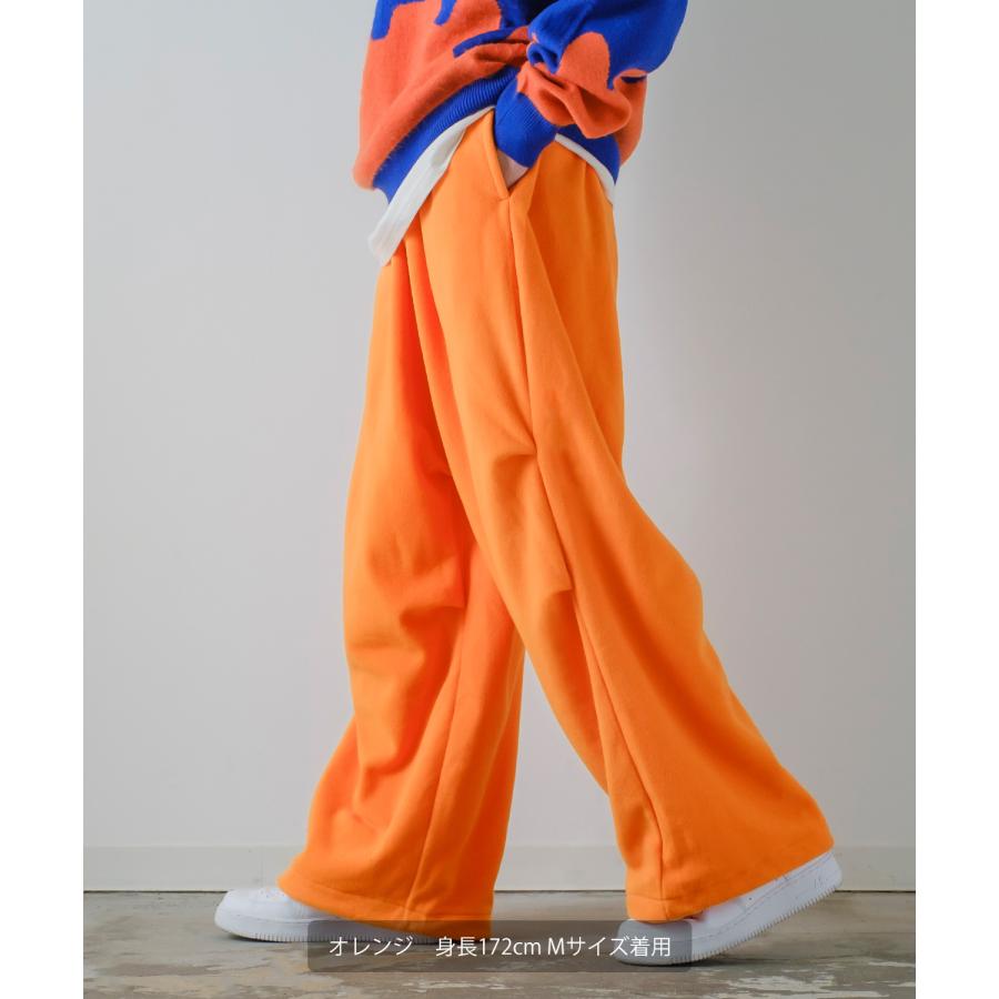 リブパンツ メンズ マイクロフリース バルーンシルエット イージーパンツ ボトムス オーバーサイズ ゆったり 大きいサイズ ストリート 韓国 | improves | 07