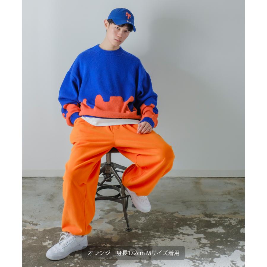 リブパンツ メンズ マイクロフリース バルーンシルエット イージーパンツ ボトムス オーバーサイズ ゆったり 大きいサイズ ストリート 韓国 | improves | 09