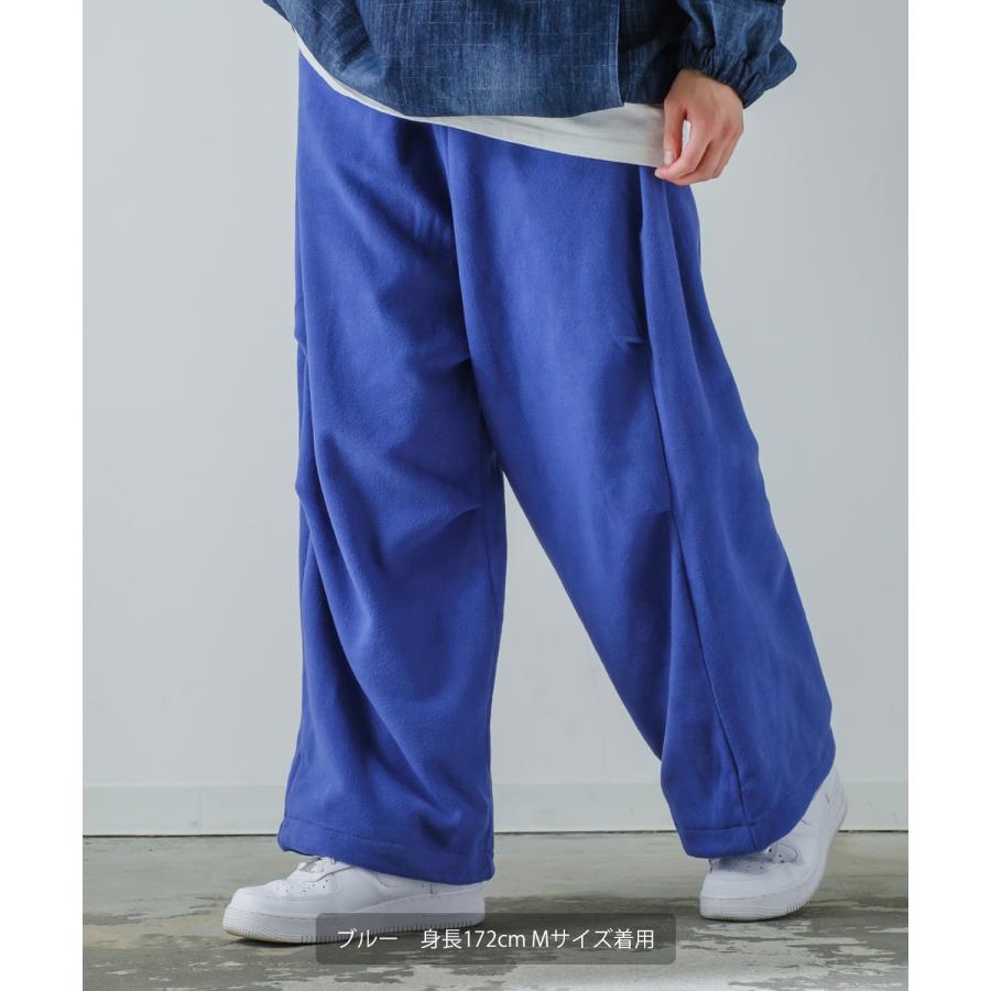 リブパンツ メンズ マイクロフリース バルーンシルエット イージーパンツ ボトムス オーバーサイズ ゆったり 大きいサイズ ストリート 韓国 | improves | 12