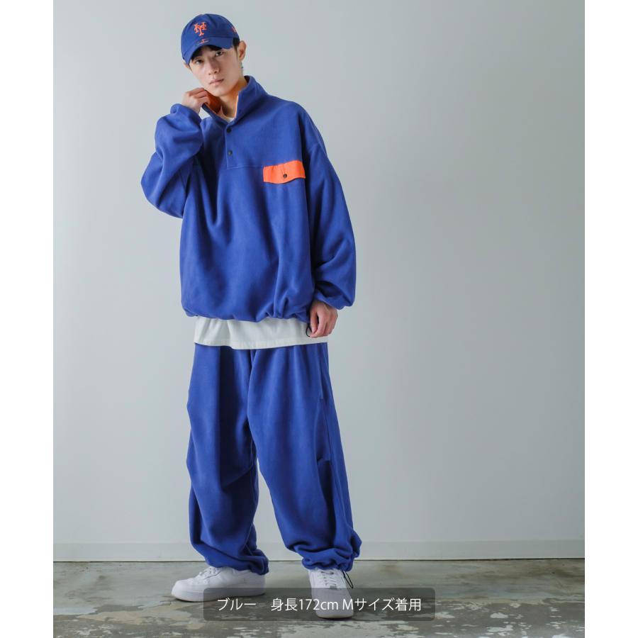 リブパンツ メンズ マイクロフリース バルーンシルエット イージーパンツ ボトムス オーバーサイズ ゆったり 大きいサイズ ストリート 韓国 | improves | 14