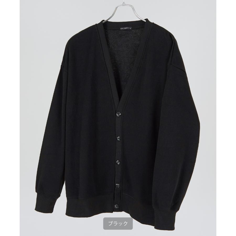 カーディガン メンズ 裏起毛 フリース スウェット スエット Vネック オーバーサイズ 古着MIX シンプル 大人 カジュアル  ベーシック ナチュラル | improves | 11