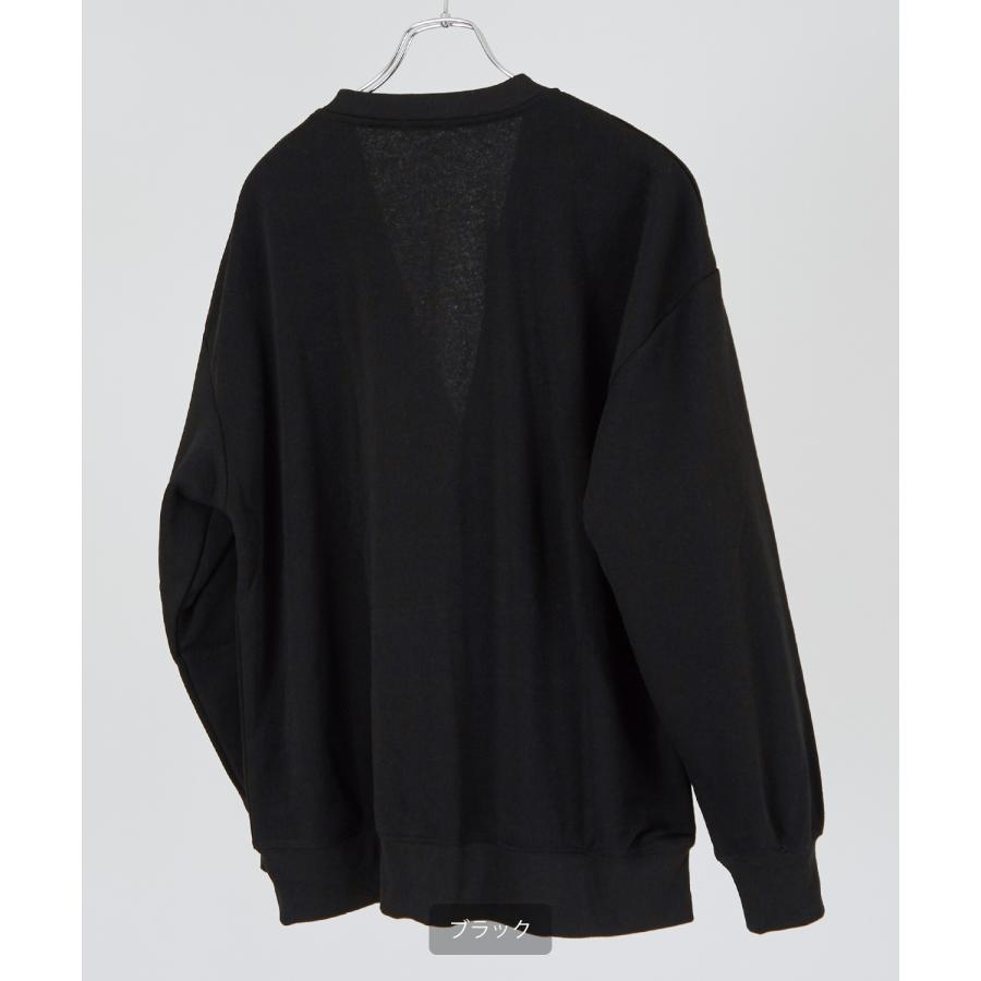 カーディガン メンズ 裏起毛 フリース スウェット スエット Vネック オーバーサイズ 古着MIX シンプル 大人 カジュアル  ベーシック ナチュラル | improves | 12
