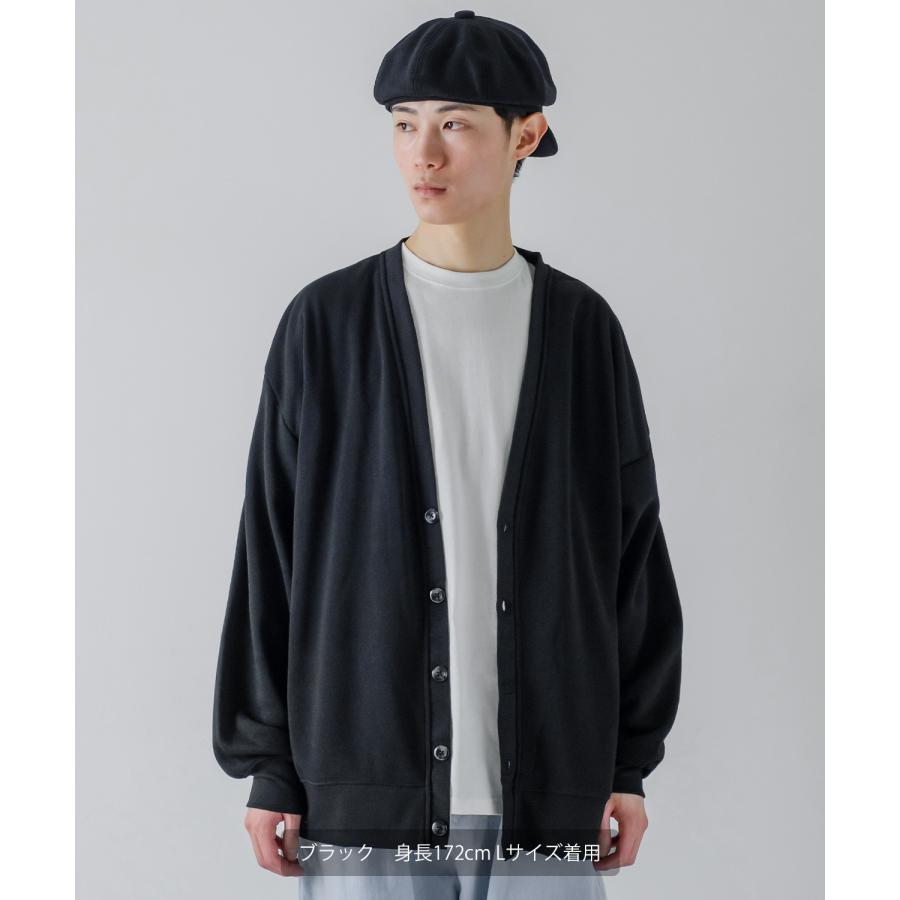 カーディガン メンズ 裏起毛 フリース スウェット スエット Vネック オーバーサイズ 古着MIX シンプル 大人 カジュアル  ベーシック ナチュラル | improves | 13