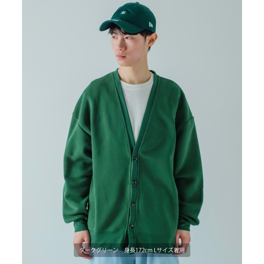 カーディガン メンズ 裏起毛 フリース スウェット スエット Vネック オーバーサイズ 古着MIX シンプル 大人 カジュアル  ベーシック ナチュラル | improves | 16