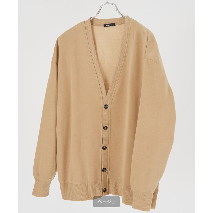 カーディガン メンズ 裏起毛 フリース スウェット スエット Vネック オーバーサイズ 古着MIX シンプル 大人 カジュアル  ベーシック ナチュラル | improves | 03