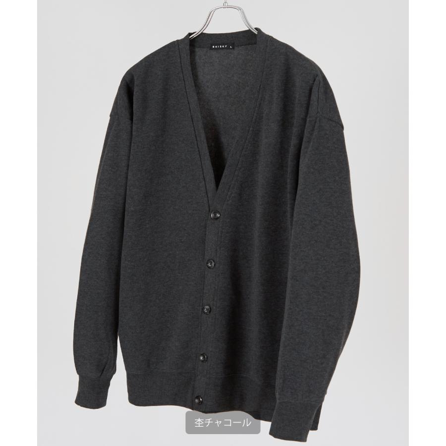 カーディガン メンズ 裏起毛 フリース スウェット スエット Vネック オーバーサイズ 古着MIX シンプル 大人 カジュアル  ベーシック ナチュラル | improves | 05