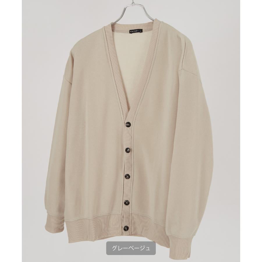カーディガン メンズ 裏起毛 フリース スウェット スエット Vネック オーバーサイズ 古着MIX シンプル 大人 カジュアル  ベーシック ナチュラル | improves | 07