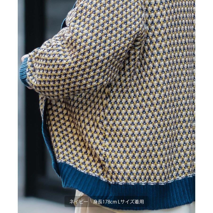 カーディガン メンズ 3色 シャギー ジャガード バルーン シルエット 大きいサイズ オーバーサイズ 古着MIX きれいめカジュアル ストリート 韓国ファッション | improves | 13