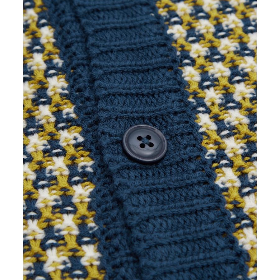 カーディガン メンズ 3色 シャギー ジャガード バルーン シルエット 大きいサイズ オーバーサイズ 古着MIX きれいめカジュアル ストリート 韓国ファッション | improves | 20