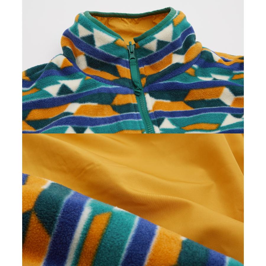 ベスト メンズ マイクロ フリース リバーシブルベスト 幾何学模様 オーバーサイズ ゆったり 大きいサイズ アメカジ ストリート古着MIX スケーター アウトドア | improves | 22