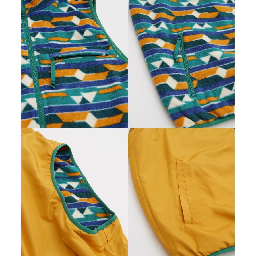 ベスト メンズ マイクロ フリース リバーシブルベスト 幾何学模様 オーバーサイズ ゆったり 大きいサイズ アメカジ ストリート古着MIX スケーター アウトドア | improves | 23