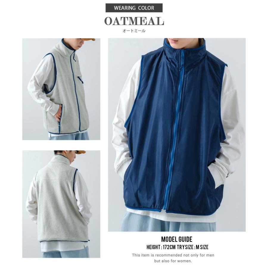 ベスト メンズ マイクロ フリース リバーシブルベスト 幾何学模様 オーバーサイズ ゆったり 大きいサイズ アメカジ ストリート古着MIX スケーター アウトドア | improves | 06