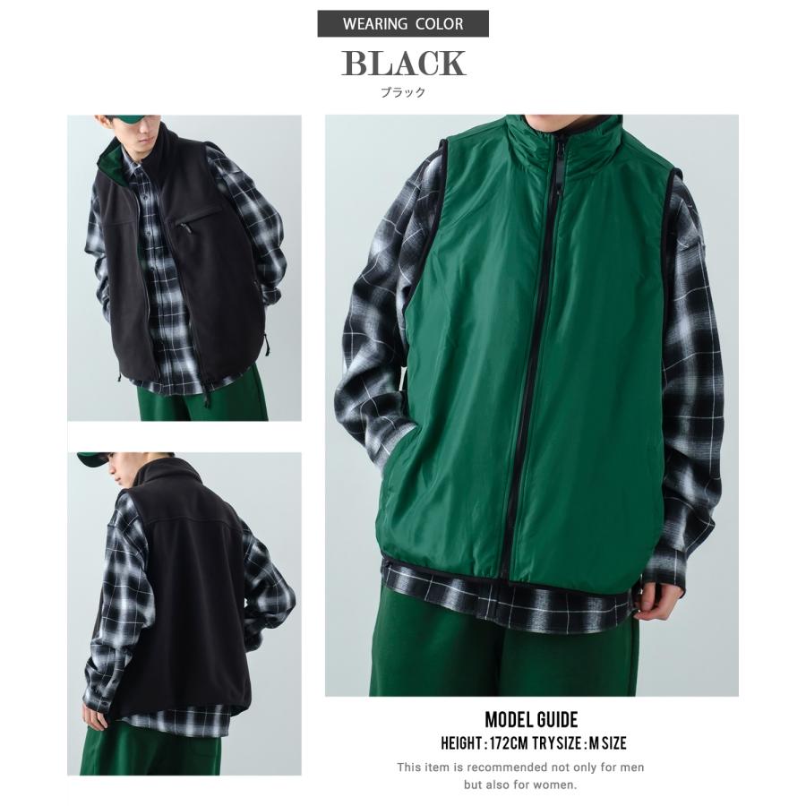 ベスト メンズ マイクロ フリース リバーシブルベスト 幾何学模様 オーバーサイズ ゆったり 大きいサイズ アメカジ ストリート古着MIX スケーター アウトドア | improves | 13