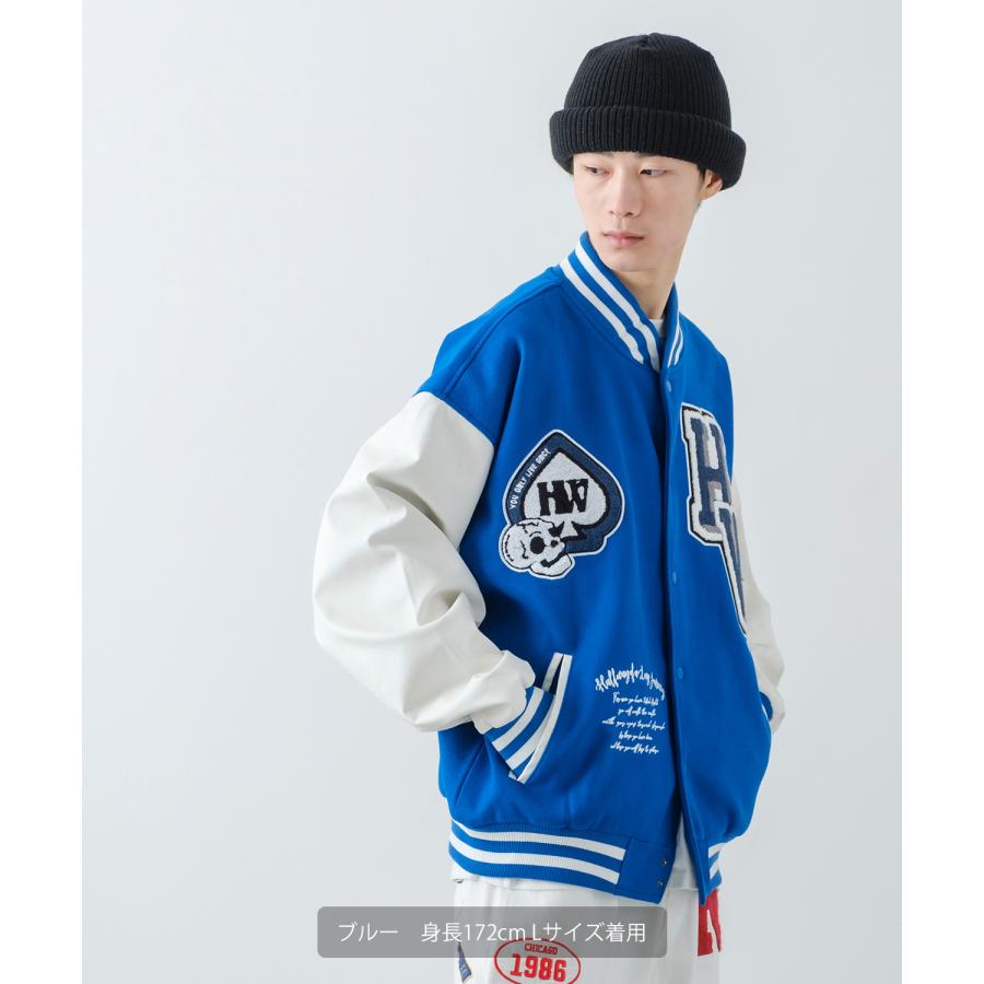 【美品】23区　ラムレザー切替スタジャン　ウール　ブラック　38 M 23区】ラムレザー切替スタジャン 38 Mサイズ ウール ブラック 23