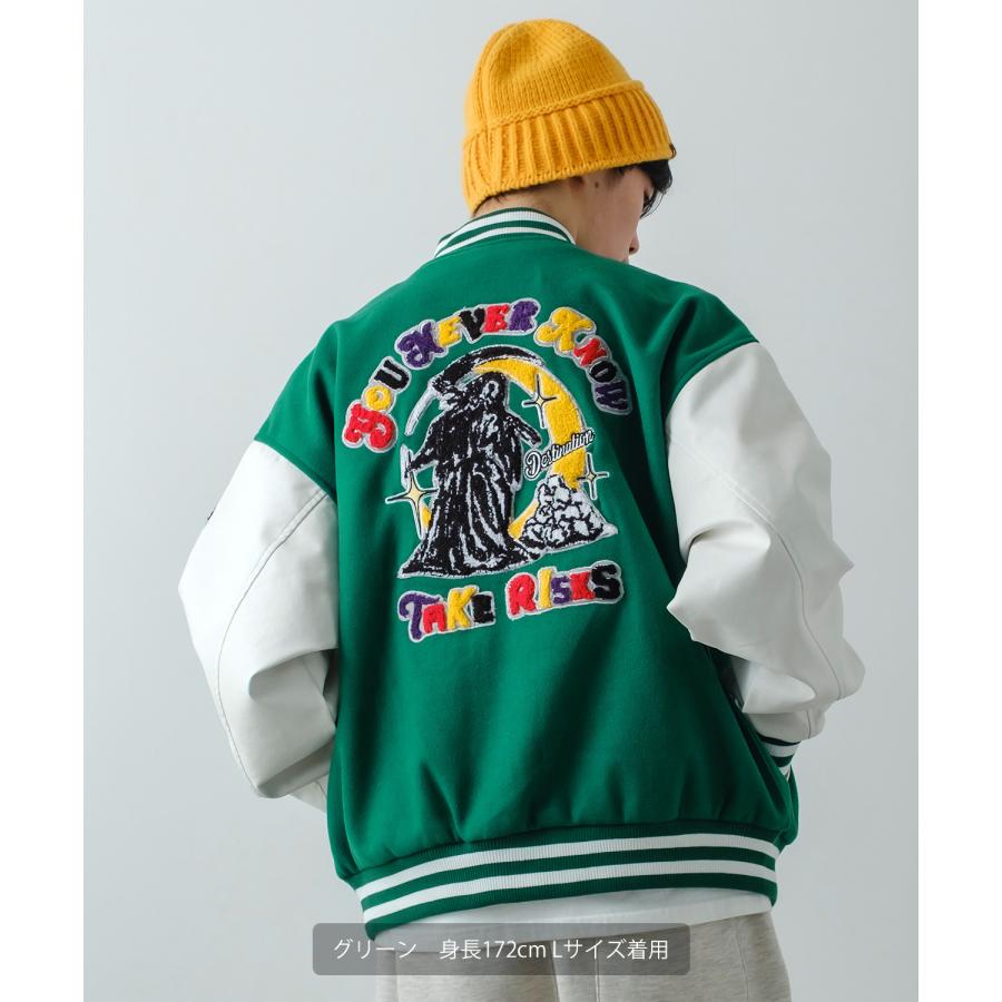 improves スタジャン メンズ サガラ ロゴ 刺しゅう スタジアム