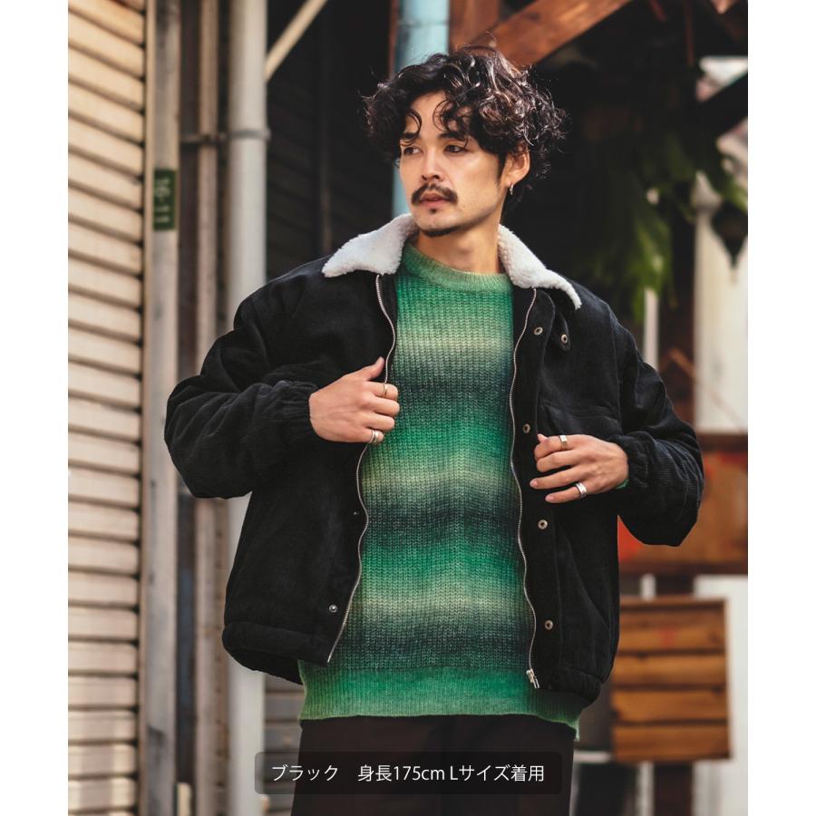 ボアジャケット メンズ コーデュロイ コーディロイ ランチジャケット バルーンシルエット ブルゾン オーバーサイズ ゆったり 大きいサイズ アメカジ ストリート | improves | 14