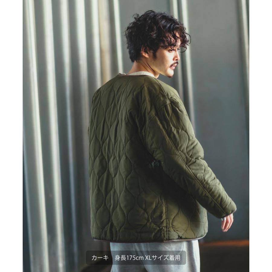 forte_forte リバーシブル ボンバージャケット キルティング カーキ forte_forte リバーシブル ボンバージャケット キルティング カーキ