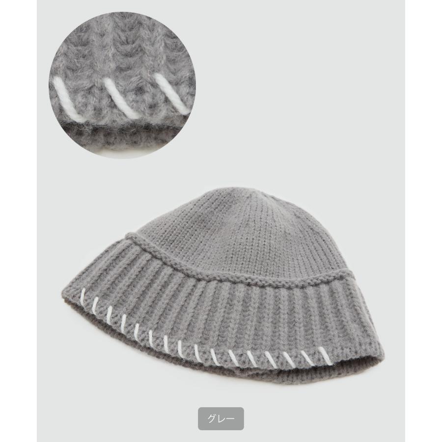 ニット帽 メンズ レディース ステッチデザイン ニットキャップ ビーニー ストリート 韓国ファッション カジュアル 古着MIX イエロー ラベンダー ブラック グレー | improves | 21