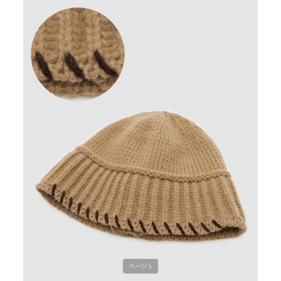 ニット帽 メンズ レディース ステッチデザイン ニットキャップ ビーニー ストリート 韓国ファッション カジュアル 古着MIX イエロー ラベンダー ブラック グレー | improves | 23