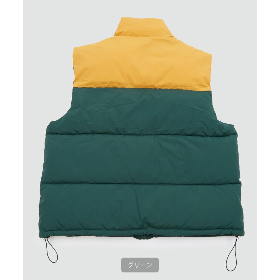 新作G/FORE韓国ジーフォア　メンズダウンベスト　イエローsizeL New Manual - ＃032 REVERSIBLE DOWN VEST / ROCKY MOUNTAIN （YELLOW