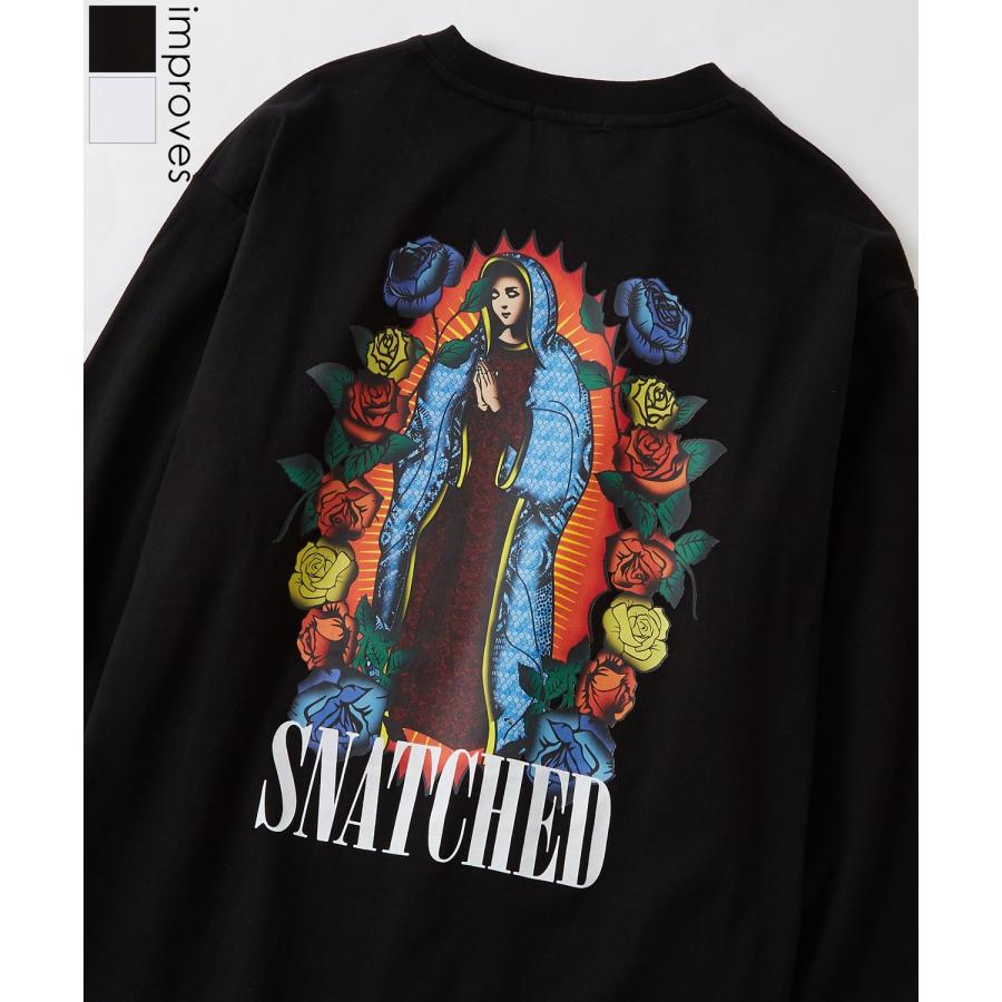 Tシャツ メンズ 長袖 ロンT カットソー マリア グラフィック ロゴ