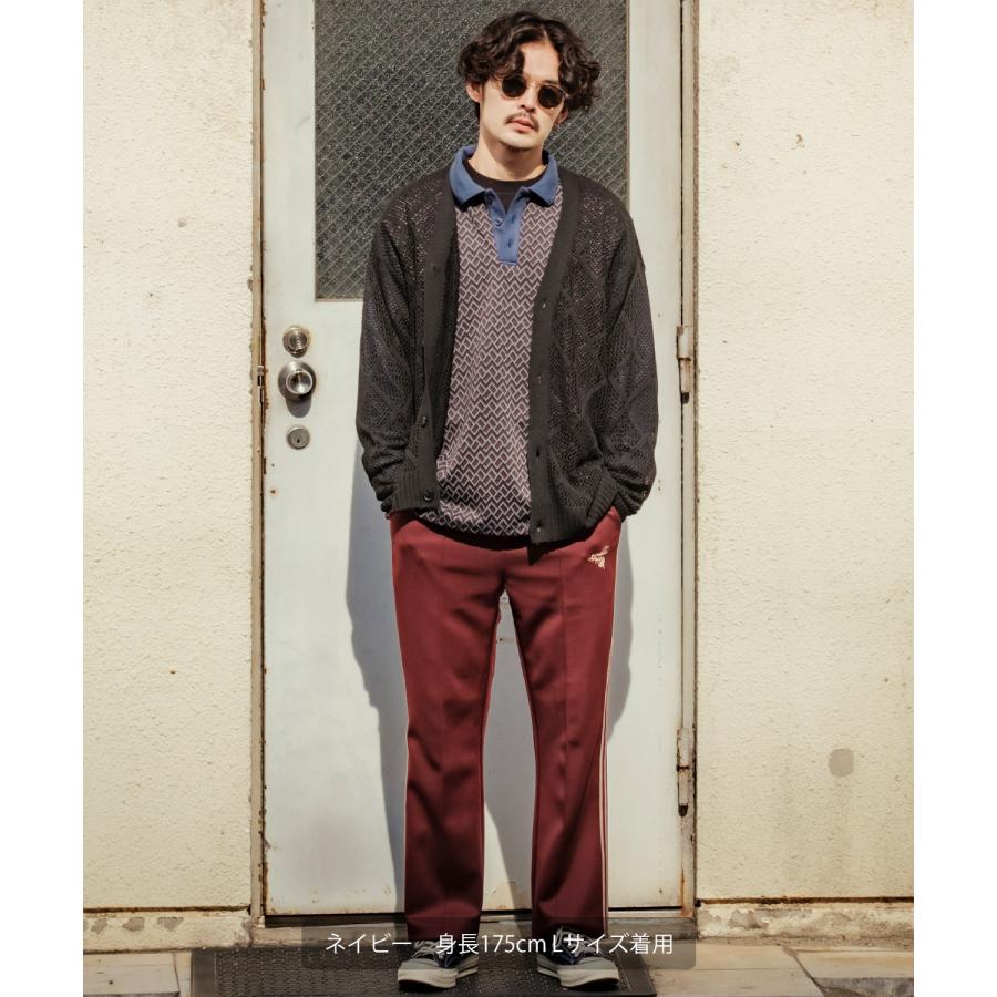 improves（インプローブス） ポロシャツ メンズ 長袖 総柄 ジャガード