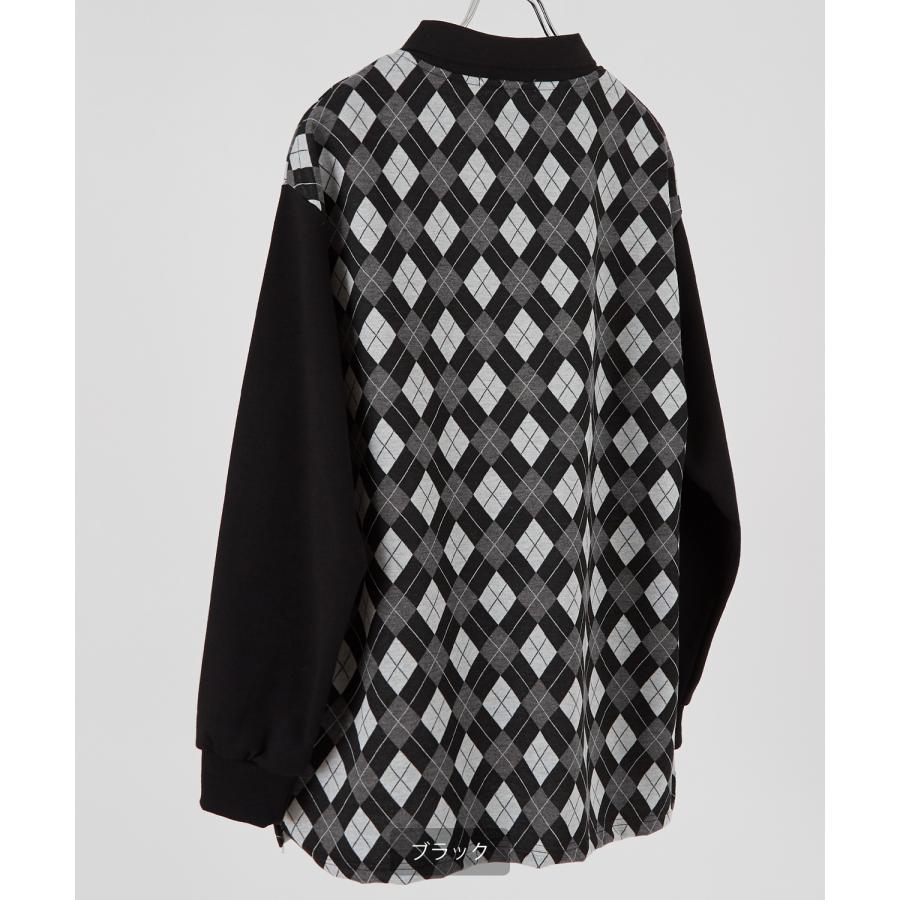 improves（インプローブス） ポロシャツ メンズ 長袖 総柄 ジャガード