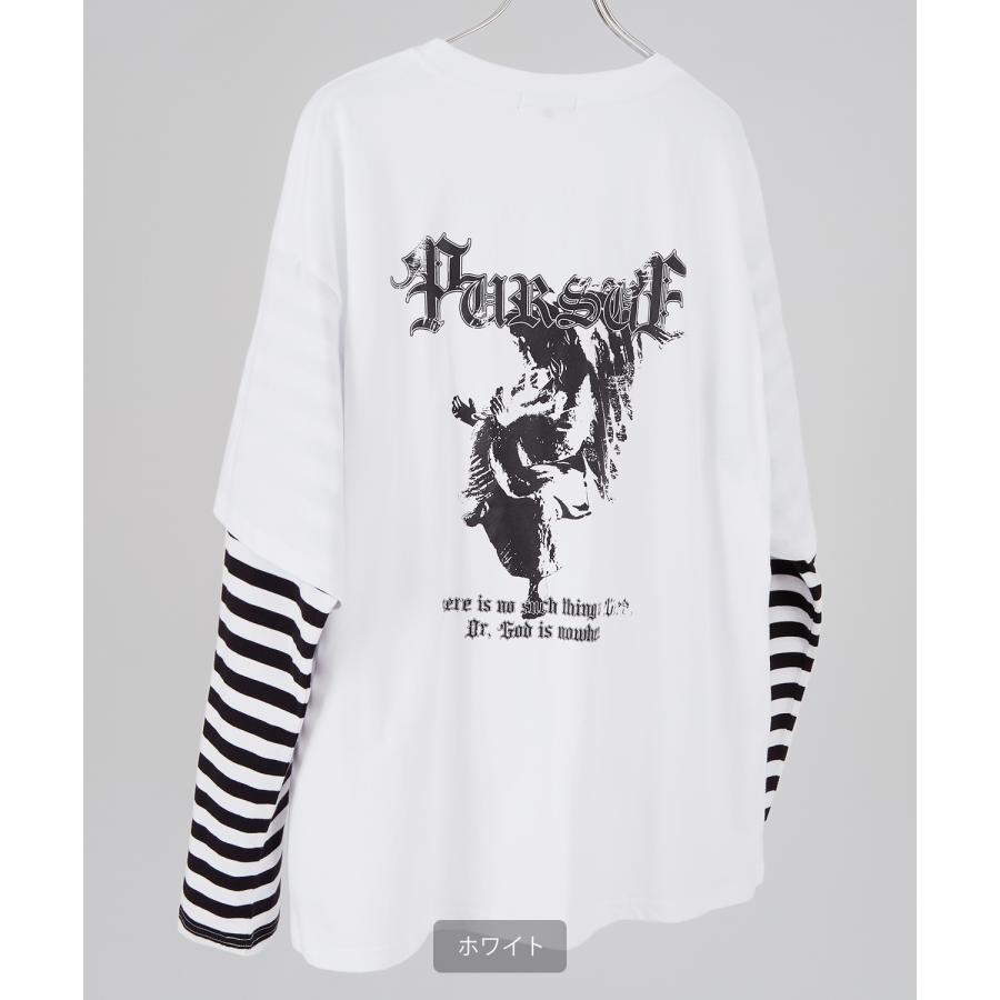 アメリヴィンテージ　レイヤードデザイン長袖Tシャツ improves ロンT メンズ フェイク レイヤード 重ね着 長袖Tシャツ