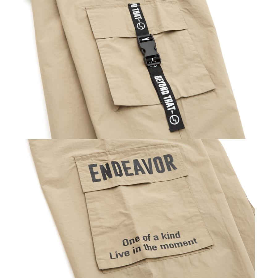 improves カーゴパンツ メンズ サイドバックル ロゴプリント