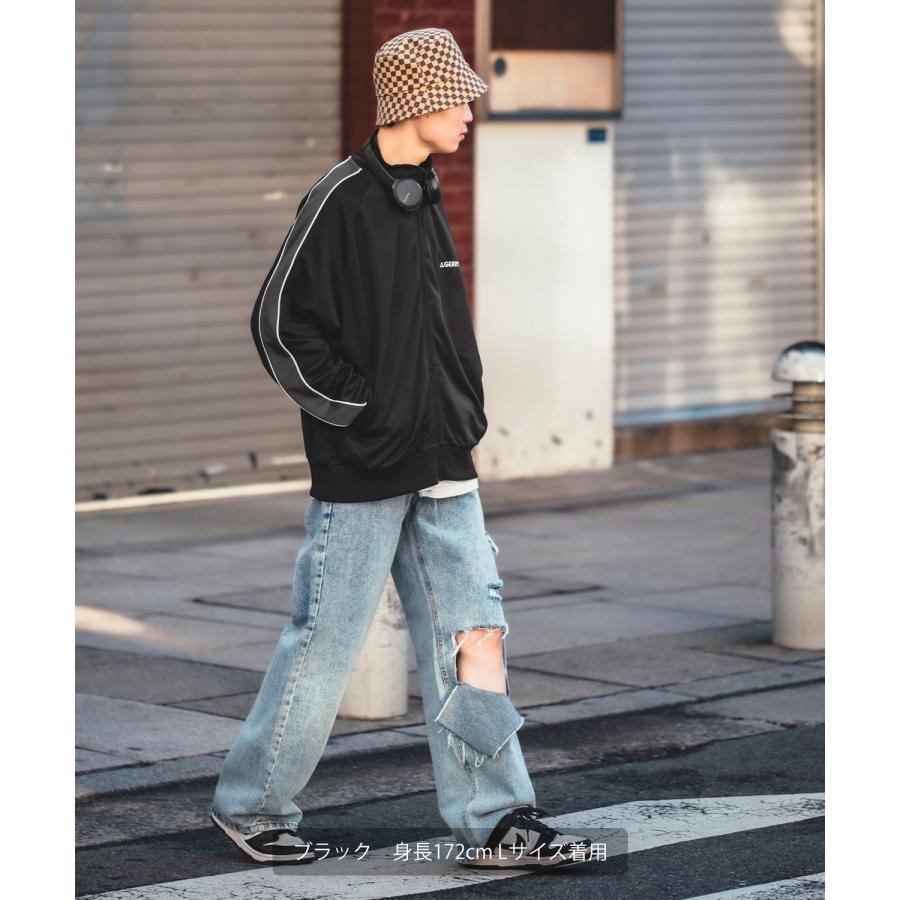 ジャケット メンズ GERRY ジェリー ライントラック トレーニング ジャージ ウィンドブレーカー ブルゾン ジャンパー ワンポイント バックプリント アウトドア | GERRY | 04