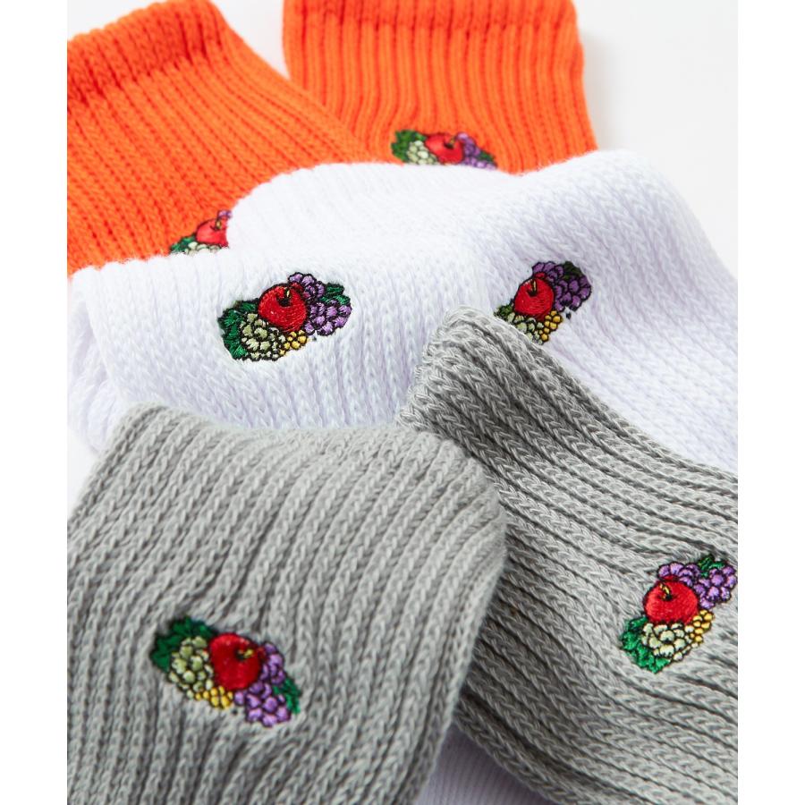 ソックス FRUIT OF THE LOOM/フルーツオブザルーム 3足セット ワンポイント 刺しゅう カラーソックス スニーカーソックス 靴下 くつした | FRUIT OF THE LOOM | 05