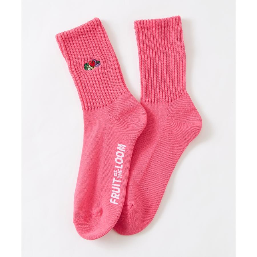 ソックス FRUIT OF THE LOOM/フルーツオブザルーム 3足セット ワンポイント 刺しゅう カラーソックス スニーカーソックス 靴下 くつした | FRUIT OF THE LOOM | 02