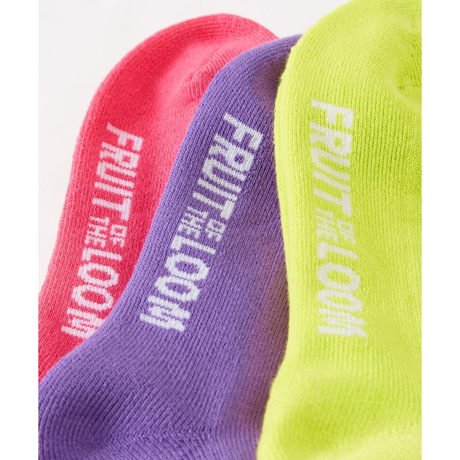 ソックス FRUIT OF THE LOOM/フルーツオブザルーム 3足セット ワンポイント 刺しゅう カラーソックス スニーカーソックス 靴下 くつした | FRUIT OF THE LOOM | 06