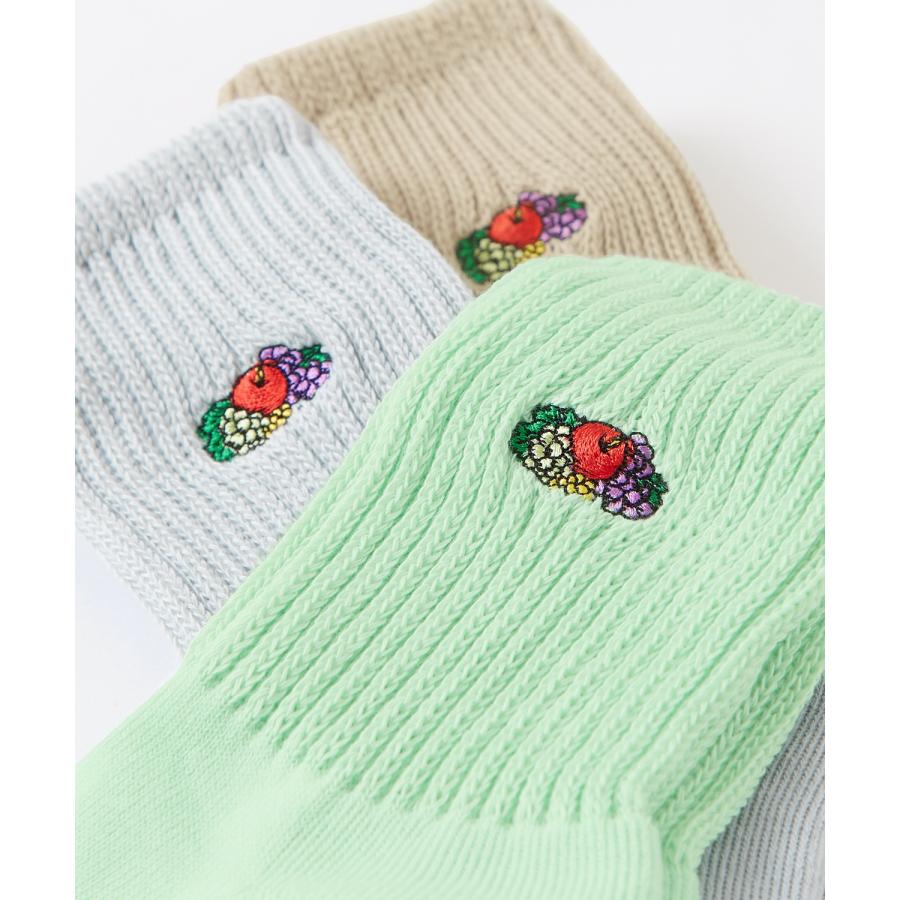ソックス メンズ FRUIT OF THE LOOM/フルーツオブザルーム 3足セット ワンポイント 刺しゅう カラーソックス スニーカーソックス 靴下 くつした | FRUIT OF THE LOOM | 05
