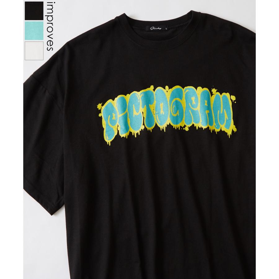 Tシャツ メンズ 半袖 カットソー タギング ロゴ プリント ビッグサイズ オーバーサイズ 古着MIX アメカジ ストリート カジュアル 韓国ファッション | improves