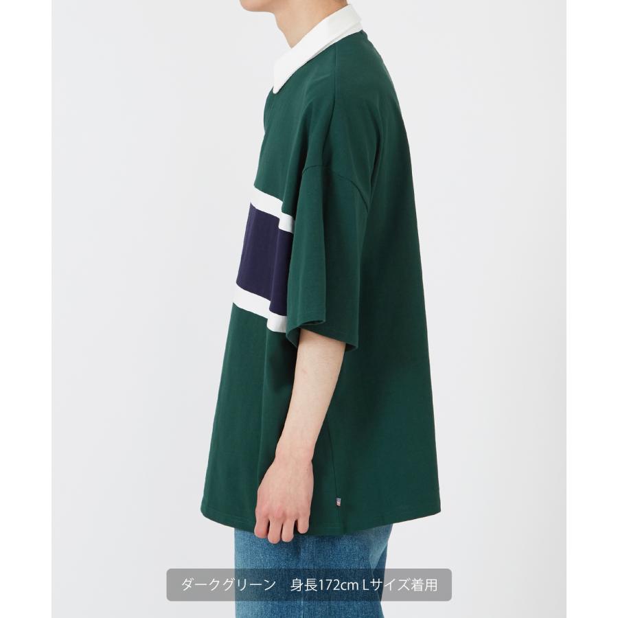 ポロシャツ メンズ USコットン アメリカ綿 切り替え ボーダー 半袖 無地 ラガーシャツ ビッグサイズ オーバーサイズ 古着MIX アメカジ ストリート | improves | 09