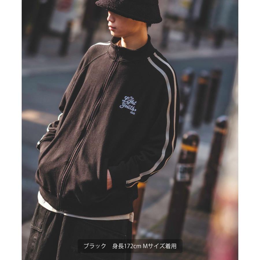 ジャケット メンズ バイカラー 刺しゅう ライントラック トレーニング 裏毛スウェット ブルゾン ジャンパー アウトドア ストリート レトロ アメカジ 古着MIX | improves | 14