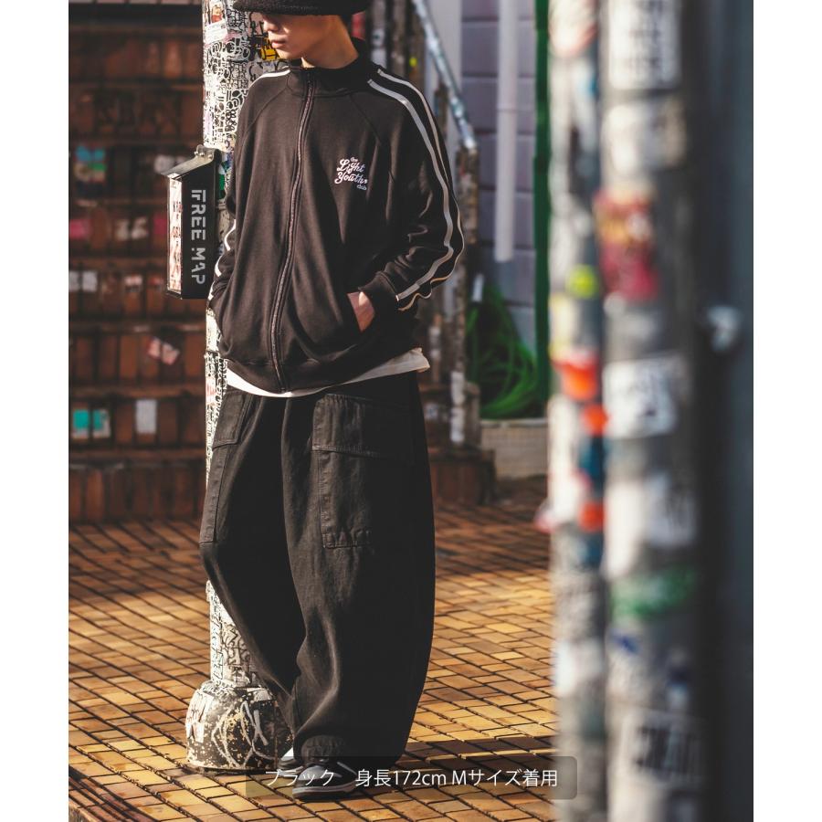 ジャケット メンズ バイカラー 刺しゅう ライントラック トレーニング 裏毛スウェット ブルゾン ジャンパー アウトドア ストリート レトロ アメカジ 古着MIX | improves | 16