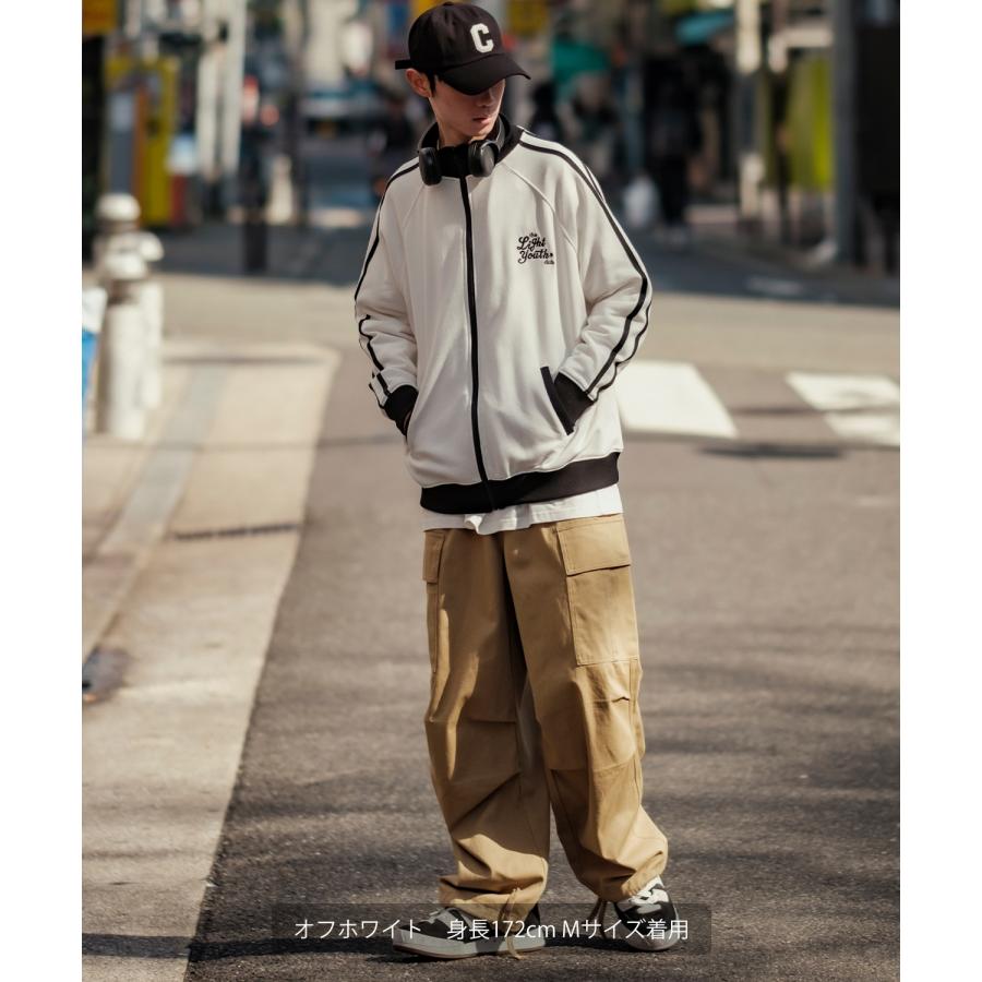 ジャケット メンズ バイカラー 刺しゅう ライントラック トレーニング 裏毛スウェット ブルゾン ジャンパー アウトドア ストリート レトロ アメカジ 古着MIX | improves | 06