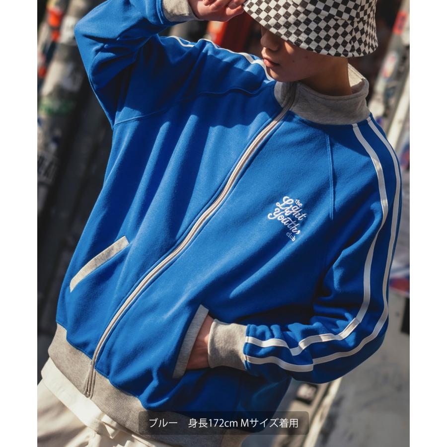 ジャケット メンズ バイカラー 刺しゅう ライントラック トレーニング 裏毛スウェット ブルゾン ジャンパー アウトドア ストリート レトロ アメカジ 古着MIX | improves | 07