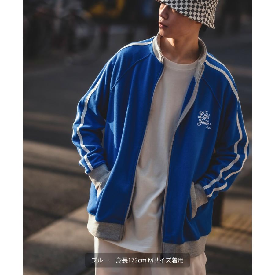 ジャケット メンズ バイカラー 刺しゅう ライントラック トレーニング 裏毛スウェット ブルゾン ジャンパー アウトドア ストリート レトロ アメカジ 古着MIX | improves | 08